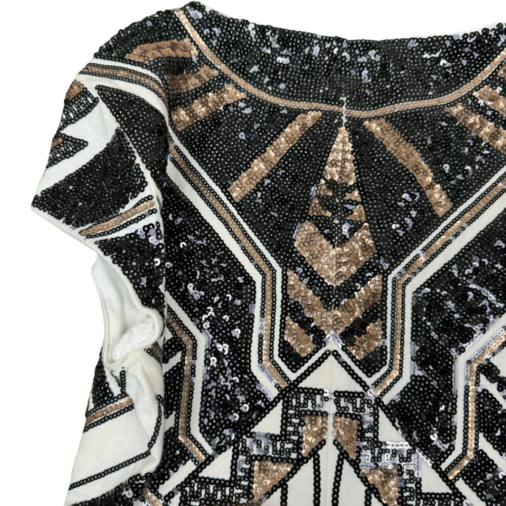 Express Art Deco Sequin Geometric Aztec Tribal Bodycon Cocktail Evening Dress - Picture 10 of 16
